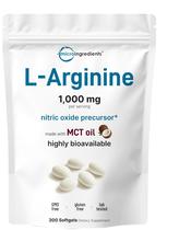 Micro Ingredients L-Arginina 1000 mg 300 softgels Micro Ingredients L-Arginina 1000 mg 300 softgels