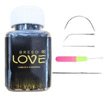 Micro Link Mega Hair BreedLove 1000 Unid Alumínio com Silicone Invisível Extensão Capilar Fixação Se