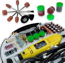 Micro Mini Retífica 400w Com 212 Pçs Acessórios Profissional
