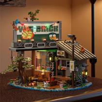 Micro Modelo De Construção Doca Bar Moc Blocos Kit 1100 Peças Diy Ideia Tijolos Brinquedos