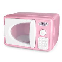 Micro-ondas de Brinquedo Infantil Coleção Mini Chef Usual Porta Abre e Fecha Rosa