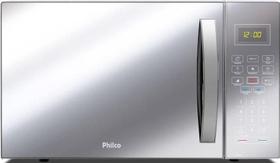 Micro-ondas philco espelhado 28l 127v painel digital - branco/prata