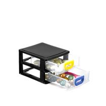 Micro Organizador De Mesa Para Escritório 2 Gavetas Compacto - Monte Libano Micro Organizador De Mesa Para Escritório 2 Gavetas Compacto - Monte Libano