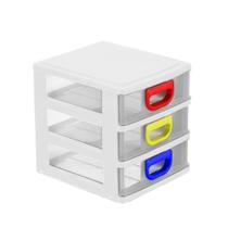 Micro Organizador De Mesa Para Escritório 3 Gavetas Compacto - Monte Libano