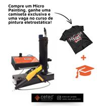 Micro Painting COM BASE ergonômica - Pintura Pó Eletrostática hobby - Cetec