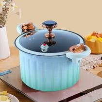 Micro Panela de Pressão com Tampa e Alça, Panela de Cozimento para Arroz, Sopa, Macarrão, Frango, a Gás, 12L