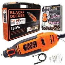 Micro Retifica 180W Com 113 Peças Rt18K Black Decker - Black-decker