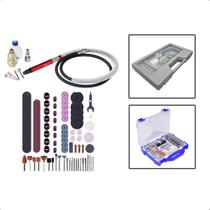 Micro Retifica Caneta Pneumática com Maleta 145 Acessórios