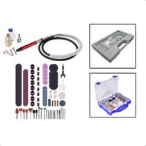 Micro Retifica Caneta Pneumática Com Maleta 145 Acessórios