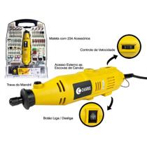 Micro Retífica Charbs 135W 6 Velocidades, 234 Acessórios, Design Ergonômico Ideal para Trabalhos Precisos e Polimento Micro Retífica Charbs 135W 6 Velocidades, 234 Acessórios, Design Ergonômico Ideal para Trabalhos Precisos e Polimento