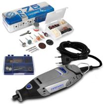 Micro retífica dremel 3000 110v 75 + 10 asessórios f0133000bl - dremel