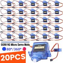 Micro Servo Motor 9G SG90 180 360 Graus Para Helicóptero RC, Avião, Mini Carro, Robô De Asa Fixa Micro Servo Motor 9G SG90 180 360 Graus Para Helicóptero RC, Avião, Mini Carro, Robô De Asa Fixa