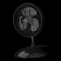 Micro Ventilador De Mesa Ventisol 3 Pás Preto Clip 20 Cm Plástico