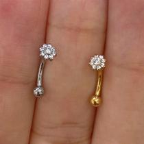 MICROBELL CURVO EM AÇO FLOR COM ZIRCÔNIAS - 1,2mm