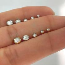 MICROBELL RETO AÇO CRISTAL FLAT - Piercing de Aço Cirúrgico