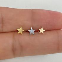 MICROBELL RETO AÇO ESTRELA LISA - Piercing de Aço Cirúrgico