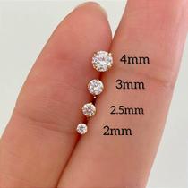 Microbell reto em aço cirúrgico com zircônia cristal