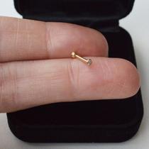 Microbell reto ouro 18k mini mimo com diamante