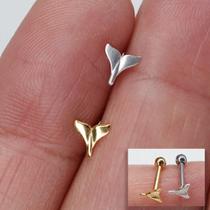 Microbell reto prata 925 com cauda de 4,5mm