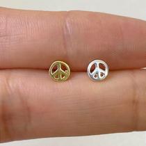 Microbell reto prata 925 com topo peace and love