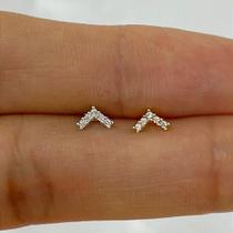 Microbell reto prata 925 khina com zircônias cristal