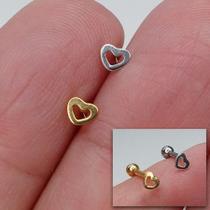 MICROBELL RETO PRATA 925 MINI CORAÇÃO - Acessório de Piercing