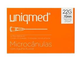 Microcânula 22g 0,70mm x 50mm com Agulha Auxiliar 21g x 1 Unidade Uniqmed
