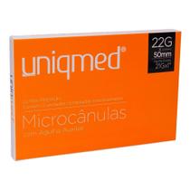Microcânula com Agulha Auxiliar 22G x 50mm c/12 un Uniqmed