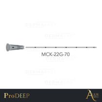 Microcânula metálica para procedimentos de preenchimento tamanho 22G 70mm - MCK-22G-70 - ProDEEP Cx25un - ALUR MEDICAL