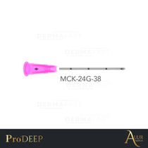 Microcânula metálica para procedimentos de preenchimento tamanho 24G 38mm - MCK-24G-38 - ProDEEP Cx25un - ALUR MEDICAL