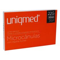 Microcânula Para Preenchimento com Agulha Auxiliar 22Gx50mm Uniqmed c/12