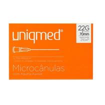 Microcânulas C/ Agulha Auxiliar 22g X 70mm (21gx1 ) C/ 12 und - Uniqmed