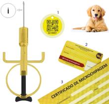 Microchip Animal 2x12mm + Medalha Qr Code