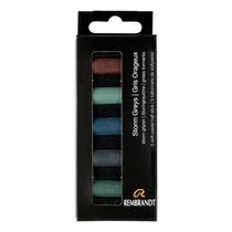 Microconjunto Rembrandt Soft Pastel, 5 peças Storm Greys Microconjunto Rembrandt Soft Pastel, 5 peças Storm Greys