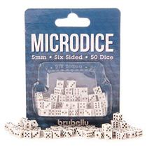 Microdice - 50-Pack 5mm de minúsculos mini-dados de jogos d6 de seis lados - Conjunto de presentes Geek Novidade para jogadores de mesa, festas noturnas de cassino, jogos de guerra, jogos de tabuleiro e contadores de aprendizado de matemática elementare