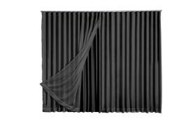 Microfibra c/Voil 6,00x2,50 Trilho Preto Microfibra c/Voil 6,00x2,50 Trilho Preto