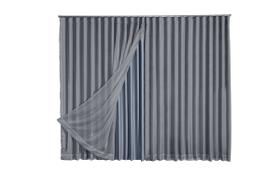 Microfibra c/Voil 6,00x2,80 Trilho Cinza Microfibra c/Voil 6,00x2,80 Trilho Cinza