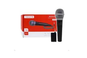 Microfone 2 Em 1 Profissional Com E Sem Fio Som Tv Karaoke