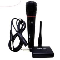 Microfone 2X1 Lelong LE-996W - (Com E Sem Fio) Lançamento