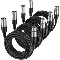 Microfone balanceado premium EBXYA com cabo XLR, pacote com 4, 4,5 m