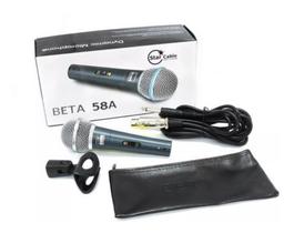 Microfone Beta 58a Kit Cabo Cachimbo Bolsa Capsula Especial
