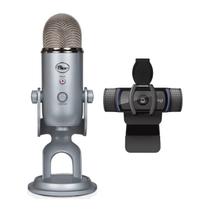 Microfone Blue Yeti Silver com Kit Webcam C920S Microfone Blue Yeti Silver com Kit Webcam C920S