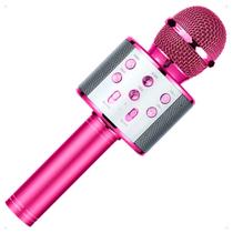 Microfone Bluetooth Karaokê Sem Fio Recarregável infantil Repórter - Sem Fio - MT BRASIL