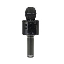 Microfone Bluetooth Karaokê Sem Fio Recarregável Preto - Booglee