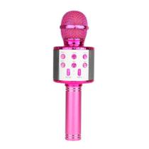 Microfone Bluetooth Karaokê Sem Fio Recarregável Rosa Pink - Booglee