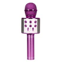 Microfone Bluetooth Karaokê Sem Fio Recarregável Roxo - Booglee