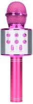 Microfone Bluetooth Karaokê Sem Fio Rosa Escuro