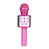 Microfone Bluetooth Karaokê Sem Fio Rosa Pink - Booglee