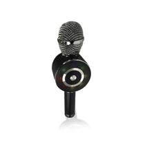 Microfone bluetooth sem fio karaoke com led fm mt-1035 preto