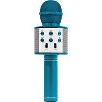 Microfone Bluetooth - Star Voice - Azul LUMINUS IMPORTACAO E Microfone Bluetooth - Star Voice - Azul LUMINUS IMPORTACAO E